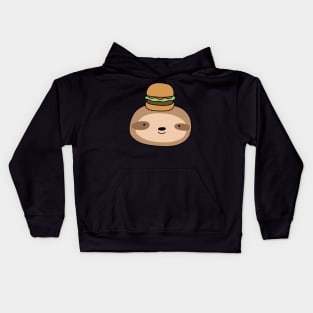 Hamburger Sloth Face Kids Hoodie